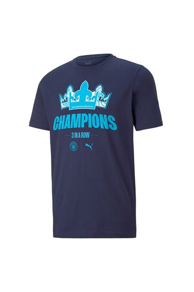 Puma Youth Boys Manchester City 22/23 League Champions T-Shirt - Blue