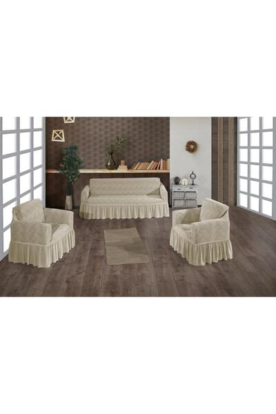 Stylish Home HUSE JAKARD PENTRU CANAPELE 3-1-1 -MILKY