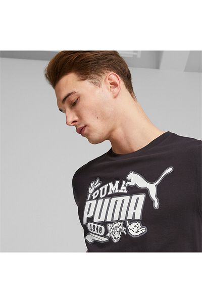 Puma Mens GRAPHICS Icon T-Shirt - Black