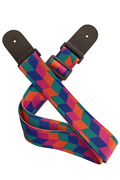 LongMoon Rj200-C5 حزام الغيتار ديلوكس حزام الغيتار مع أغطية جلدية 2 طبقات