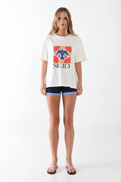 The Champ Clothing Tricou casual pentru femei cu imprimeu sicilian modern