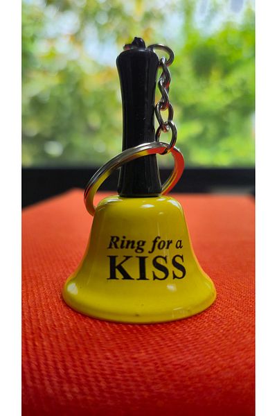 Land of Souvenir Message Bell with Metal Keychain