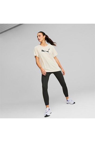 Puma Womens EVOSTRIPE T-Shirt - Beige