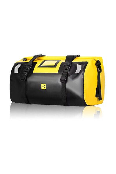 Choice حقيبة دراجة نارية جافة صفراء بدون شعار 40 لتر، حقيبة دافل عاكسة مقاومة...