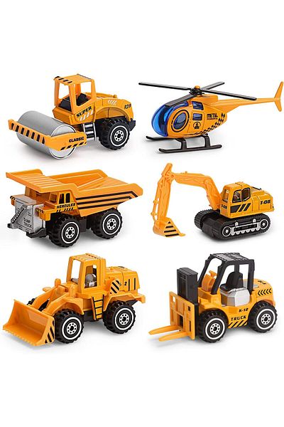 Pitikot Set 6 utilaje si elicopter Pitikot®, Seria de inginerie in constructii