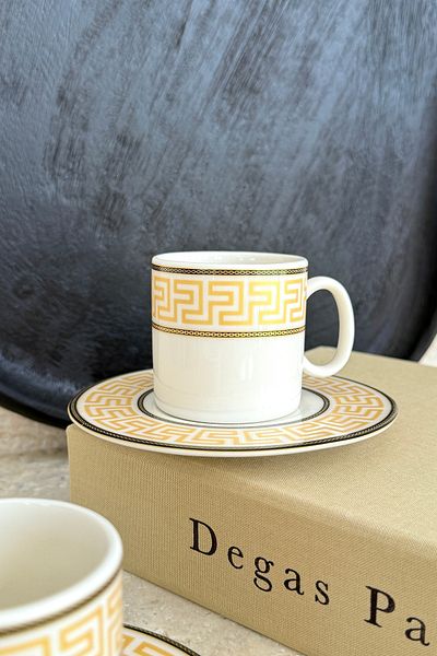 porselenden Elegance Hm Model Premium Porcelain 4 Piece Coffee Cup Set for 2 People 90 ml