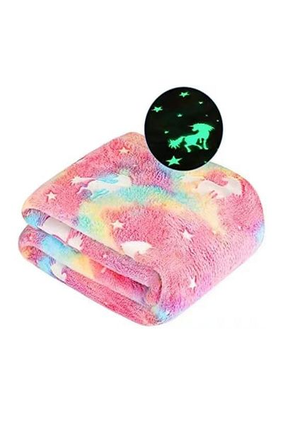 OEM Glow-in-the-dark Unicorn Blanket, Flannel, 130 x 150 cm, is perfect for children