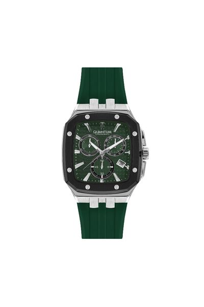Quantum Quantum Men's Chronograph Green Dial Watch - HNG1033.375