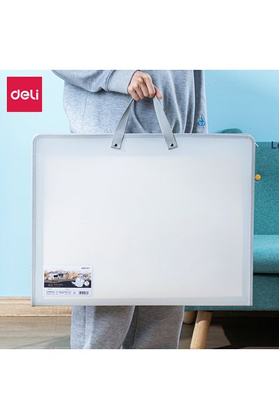 Deli PP Briefcase For Painting Portfolio 590x460x35mm White Deli