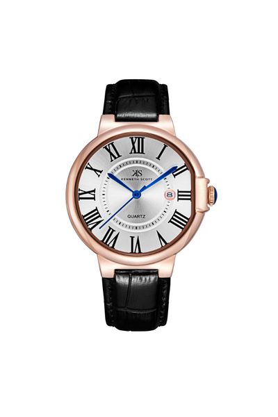 Kenneth Scott Men's Analog White Dial Watch - K23053-RLBW