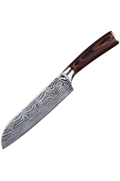 Foxter Chef's knife, universal, sharp, 31 cm, steel and wood, ergonomic handle