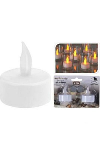 Homelux Set 2 lumânări decorative cu LED, efect de flacără în mișcare