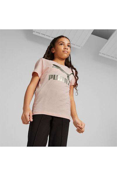 Puma Youth Girls Classics Logo T-Shirt - Pink