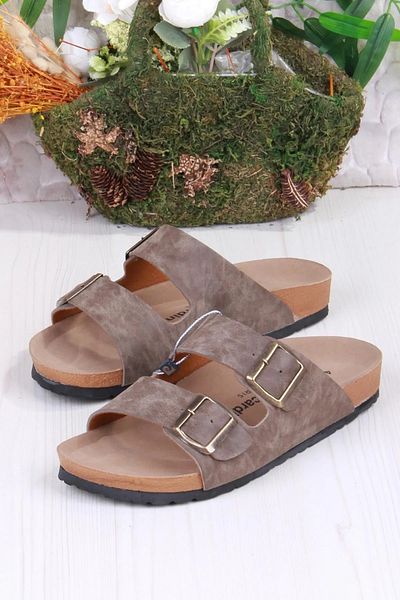 Pierre Cardin Stock Comfortable Sole Adjustable Hospital Pool Sea Beach Men's Slippers Mink