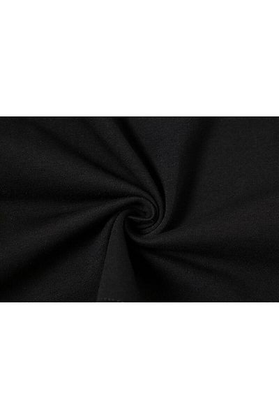 Touz Moda Led Zeppelin Printed Backstitch Black Crop