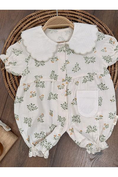Kids Kingdom Spring Cotton Floral Pattern Baby Girl Romper Set