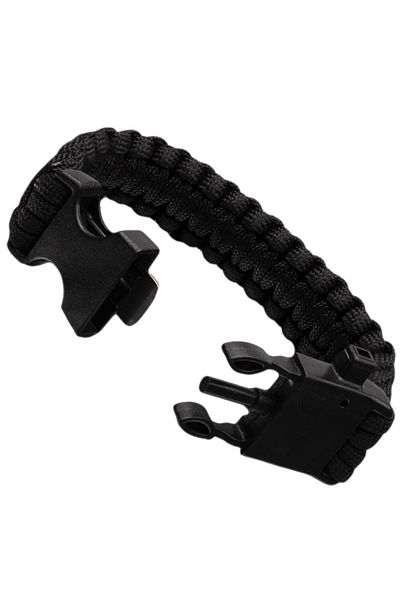 OEM Bratara de supravietuire pentru drumetii, 5 in 1, 23.5 x 3 cm, negru