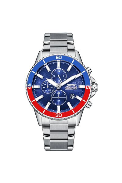 Slazenger Men's Multi Function Dark Blue Dial Watch - SL.9.2410.2.01