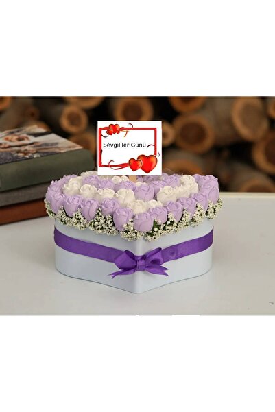 ndukkan Sevgililer Günü Özel Tasarım Kalp Saksıda Kokulu Taş Çiçek Aranjmanı