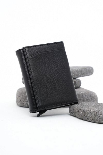 Deri Company Men's Mechanized Leather Wallet Black 113570