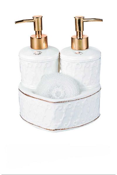 AROW Luxury Porcelain 2 Head Liquid Soap Dispenser Tr4650