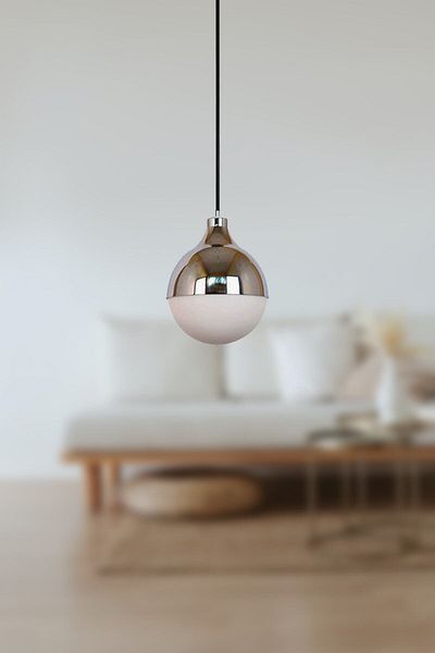 Modavize Rima Modern Living Room - Opal Glass Single Chandelier - Kitchen and Bedroom
