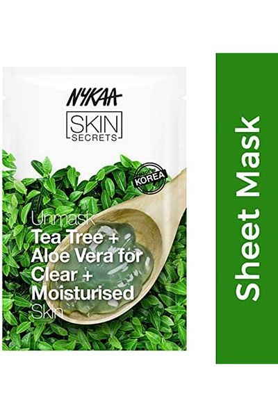 nykaa Skin Secrets Tea Tree + Aloe Vera Sheet Mask