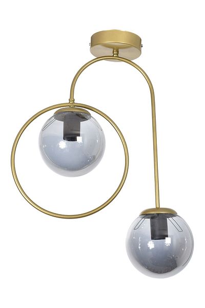 Modavize Bali Modern Living Room - Smoked Glass 2-Piece Chandelier for Bedroom and Kitchen - Hall Antique Color Body