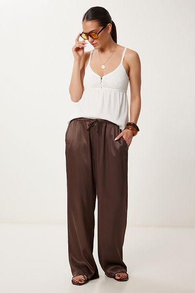 Lovelyİstanbul Draped Satin Trousers