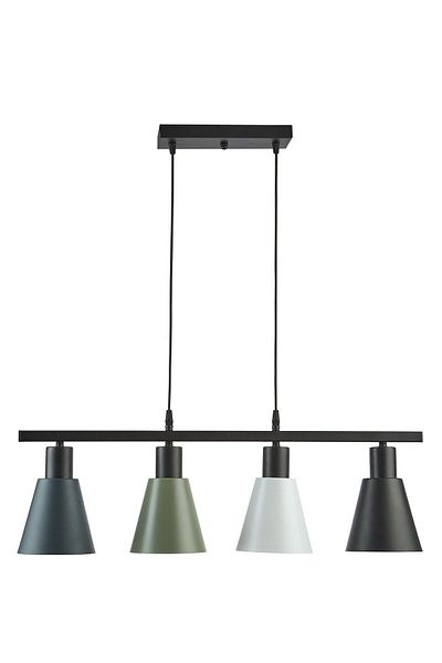 Modavize Pera Special Design - 4-Piece Pendant Chandelier - Black Anthracite White Green Living Room Kitchen Cafe Row