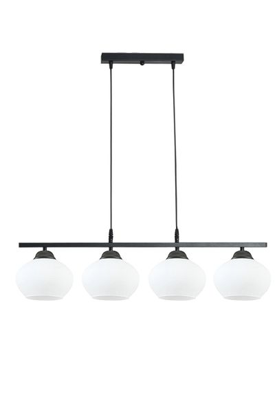 Modavize Albert Modern Living Room - 4-Piece White and Black Glass Dining Table Set