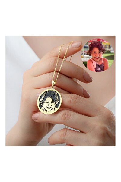 Şimal Silver 925 Ayar Gümüş Kişiye Özel Kazıma Resimli Kolye