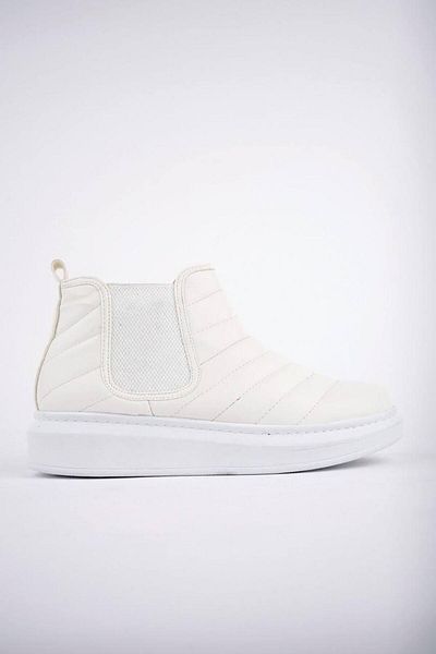 Byshoes Slw205 Boston Laceless Skin Men's Sports Boots Bt - White