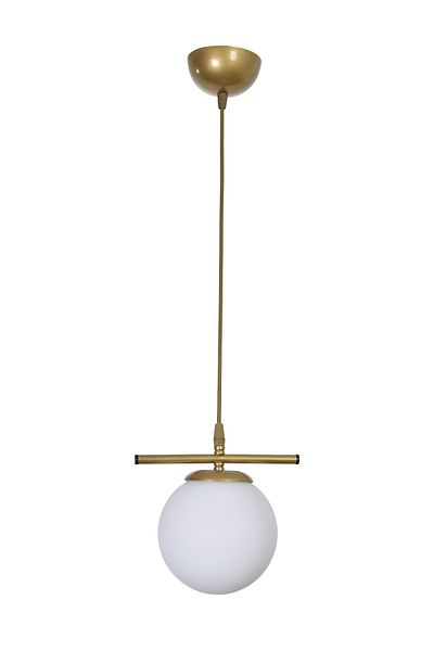 Modavize Ceku Modern Living Room - Globe Glass Single Ceiling Pendant Lamp for Kitchen and Bedroom