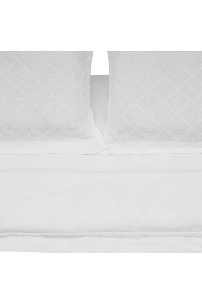 Heinner Care Lenjerie pat dublu cu broderie Tuffata, microfibra, 200x220 cm, Alb