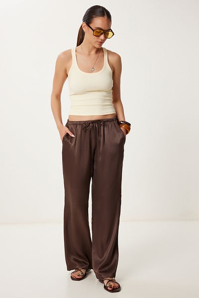 Lovelyİstanbul Draped Satin Trousers