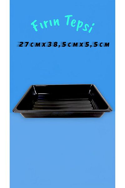İnci Emaye 27X38,5X5,5 No Enamel Oven Tray Rectangular Tray 38 cm