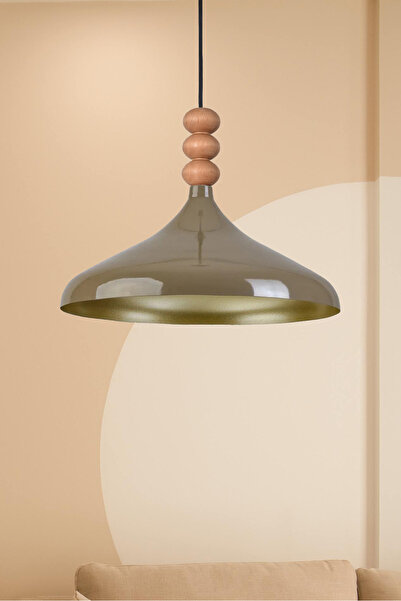 Modavize Nil Modern Tasarım Ahşap Detaylı Metal Cafe - Mutfak Kahverengi Tekl...