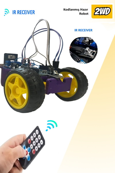 Ponemio Uzaktan Kumandalı Ir Sensörlü Robot Hazır Proje Okul Projesi Meb Tübitak Yarışma