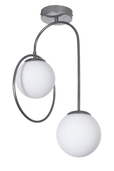 Modavize Bali Modern Living Room - 2-Piece Chandelier White and Gray Color Kitchen and Bedroom Set