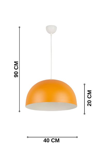 Modavize Togo Special Design Modern Living Room - Kitchen - Cafe - Children's Room Metal Orange Color Single Pendant Lamp Chandelier