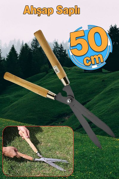NUBLADO Curve Grass Pruning Shears Bush Grass Mower Cutting Scissors 50cm Sharp Metal Blade 1Pcs.