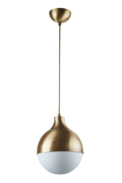 Modavize Retro White Globe Glass Single Antique Chandelier - Living Room, Kitchen, Bedroom (Diameter 15 cm)