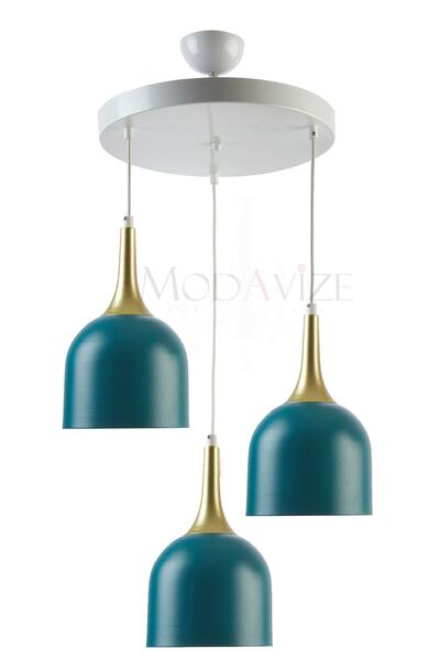 Modavize Reına Modern Salon - Mutfak - Cafe Tasarım Metal Başlık Tekli Ikili Üçlü Sıralı Avize