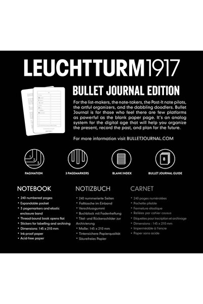 Leuchtturm1917 Leuchtturm 1917 Bullet Journal Edition 2 A5 Sert Kapak 240 Noktalı Sayfalar Blush 363573