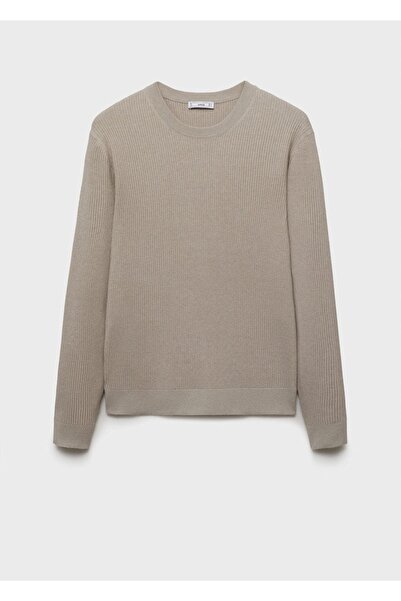 MANGO Man İnce triko ribana pamuklu kazak