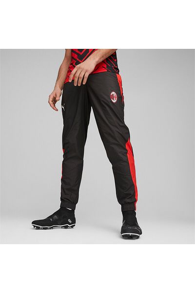 Puma Mens AC Milan Football Pre-match Woven Pants - Black