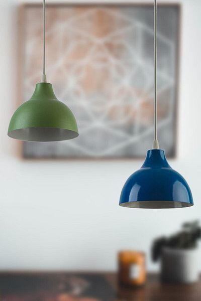 Modavize Kinder S Living Room - Blue Green 2-Piece Chandelier - Black Body Cafe Color