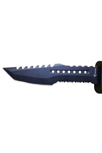 Foxter Cutit militar tactic, 31 cm, teaca, negru