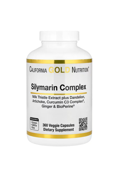 California Gold Nutrition , Silymarinn, Complex with Milk Thistle Extract Plus Dandelion, Artichoke Ginger 360 Veggie Capsules